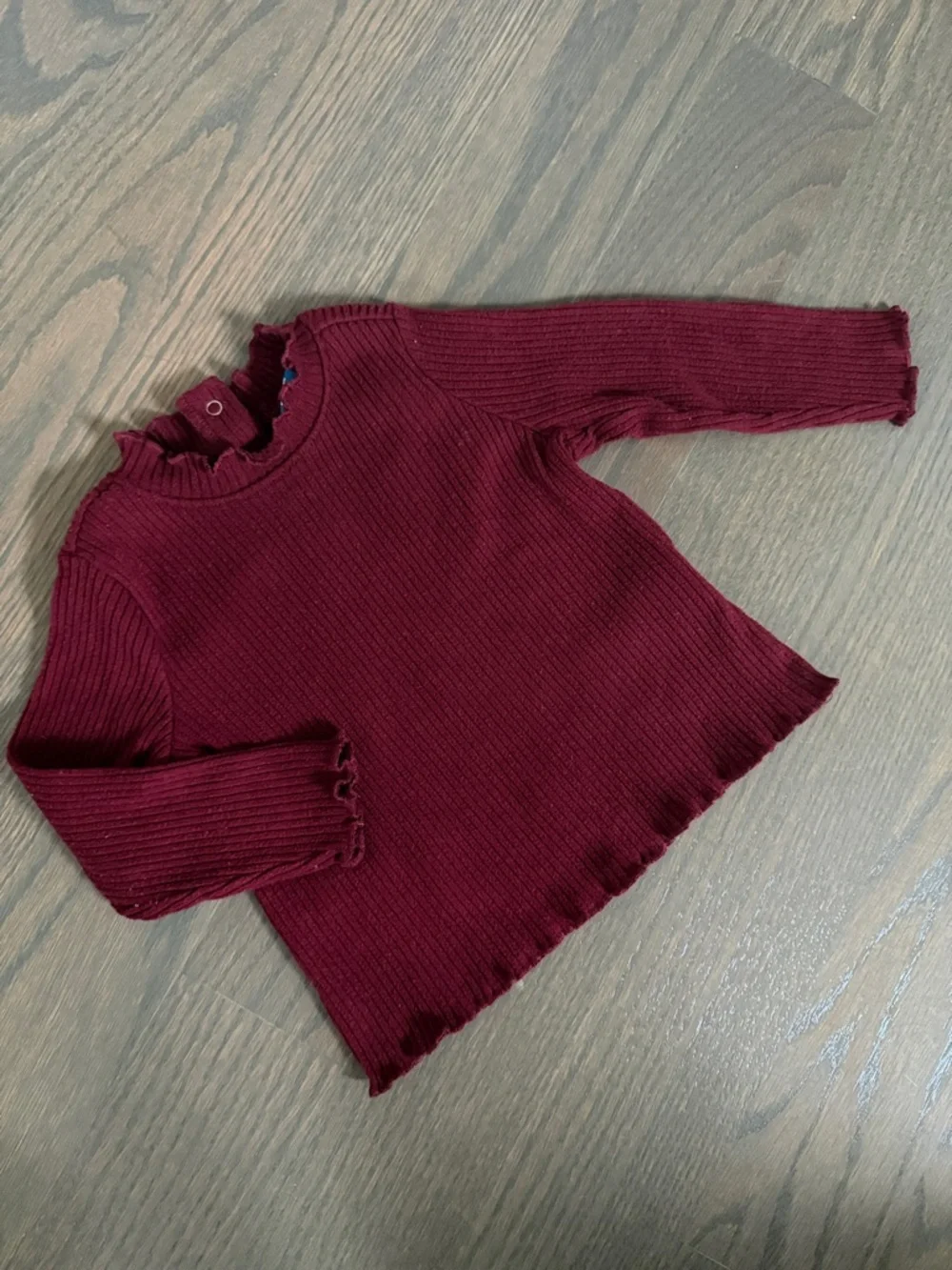 Old Navy Maroon Ribbed Flare Pants Set | 6-12M